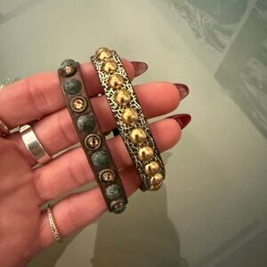 Elegant adjustable leather Bracelet Set